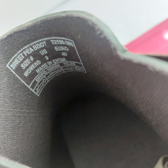 Bogs Sweet Pea Rain Boots Women’s Size 9 Sage Green Waterproof Slip On Ankle - Picture 7 of 13